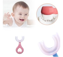 Silikon Çocuk Diş Fırçası Tartar Temizleyici (2-12 Yaş) - Pembe