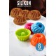 Silikon Göbekli Muffin CupCake Kalıbı - Sürekli Kullanım Muffin Kek Kalıbı 6 ADET