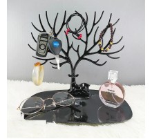 Siyah Geyik Mücevher Organizeri - Geyik Şeklinde Yüzük Küpe Kolye Düzenleyici