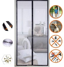 Siyah Mıknatıslı Kapı Sinekliği Tülü ( 90 x 210 cm)