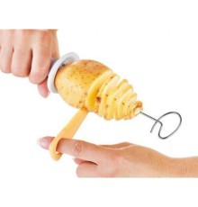 Spiral Patates Dilimleyici Aparat Çubukta Patates Cips Yapma