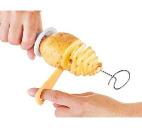 Spiral Patates Dilimleyici Aparat Çubukta Patates Cips Yapma Spiral Patates Dilimleyici Aparat Çubukta Patates Cips Yapma