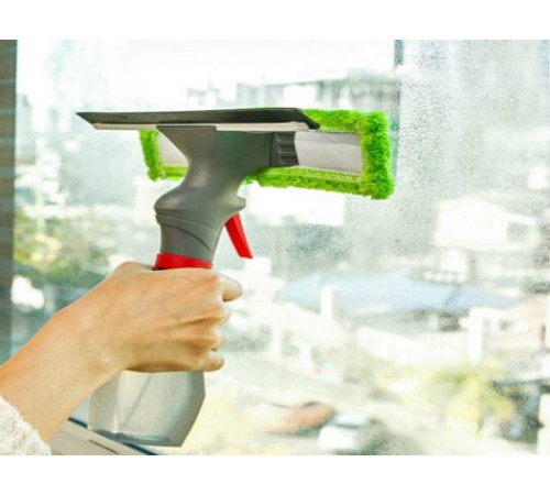 Spreyli Su Hazneli Mikro fiber Cam Silme Mopu