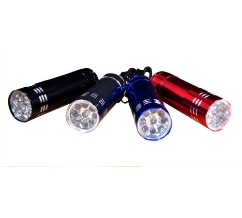 Süper Parlak 9 Ledli Metal Mini El Feneri Süper Parlak 9 Ledli Metal Mini El Feneri