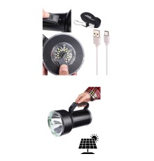 Taşınabilir Solar Şarjlı LED Fener Powerbank Özellikli Kamp ve Acil Durum İçin Süper Parlak Işık