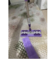 Teleskobik Cam Yer Tavan Silme - İstediğin Bezi Tak Kullan - 4 Mandallı -Yedek Bezli Mop Seti