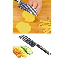 Tırtıklı Patates Kesme Bıçağı - Şekilli Sebze ve Meyve Dilimleyici