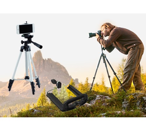 Tripod : Telefon ve Kamera Tutucu Ayak + Telefon Tutucu - 105Cm Tripod : Telefon ve Kamera Tutucu Ayak + Telefon Tutucu - 105Cm