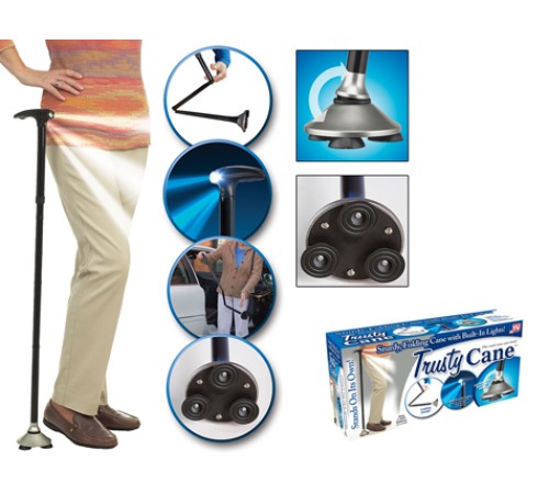 Trusty Cane Güvenilir Katlanabilir Işıklı Baston Trusty Cane Güvenilir Katlanabilir Işıklı Baston