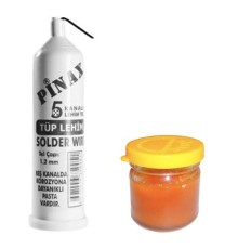 Tüp Lehim Teli ve Lehim Pastası Set