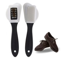 Üç Taraflı Taşınabilir Süet Bot Ayakkabı Temizleme Bakım Fırçası