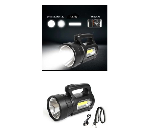 Profesyonel Ultra Güçlü LED El Feneri - Yüksek Performanslı 900 Lümen Aydınlatma