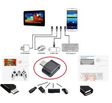 Usb to Micro USB ye Dönüştürücü - Klavye Mouse Joystick Telefona Bağlama
