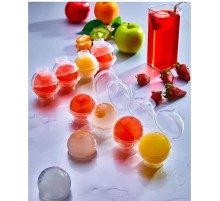 Üstten Doldurmalı Yatay 4 Bölmeli  Küre Buz Topu Kalıbı -  Yuvarlak Buz Topu Yapma Aparatı