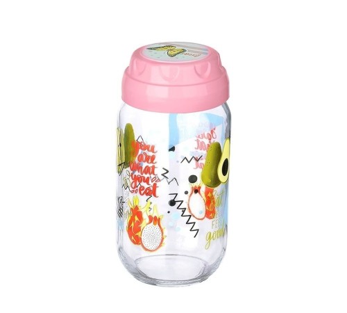 Vintage Dekoratif Desenli Cam Kavanoz 1000 ml - 33,8 oz - Avokado Vintage Dekoratif Desenli Cam Kavanoz 1000 ml - 33,8 oz - Avokado