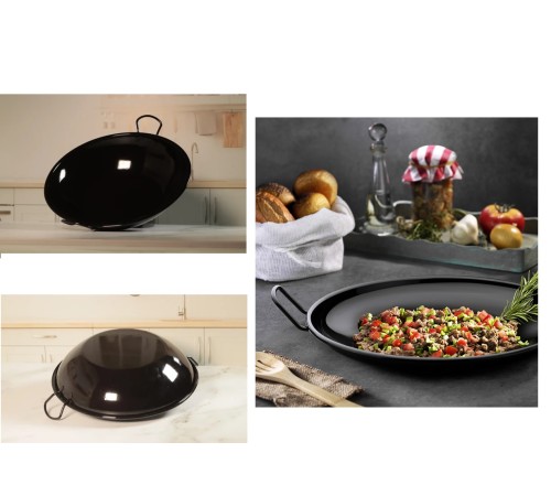 Wog Tipi Derin Sac Kavurma Tavası - Kamp - Piknik için 28 Cm Emaye Wog Tipi Derin Sac Kavurma Tavası - Kamp - Piknik için 28 Cm Emaye