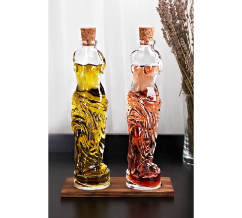 Yağ Şişesi - Yağdanlık - Kadın Figürlü 3lü Set - 750ML Yağ Şişesi - Yağdanlık - Kadın Figürlü 3lü Set - 750ML