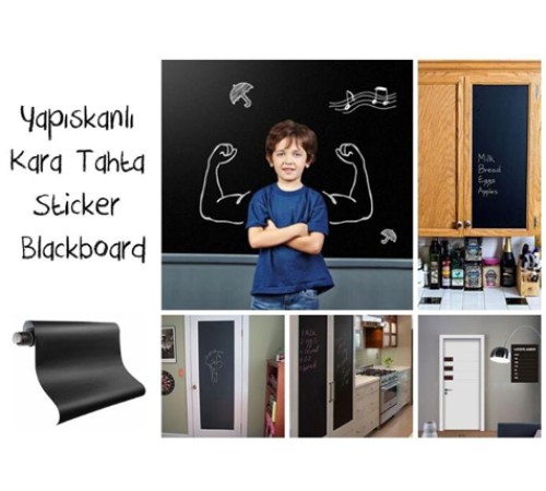 Yapışkanlı Kara Tahta-Yazı Tahtası sticker Yapışkanlı Kara Tahta-Yazı Tahtası sticker