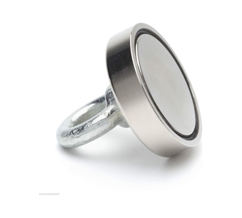 60 mm Çap, 100 kg Taşıma Gücü, Süper Güçlü Halkalı Büyük Neodyum Pot Mıknatıs, Deniz Kurtarma Mıknatısı