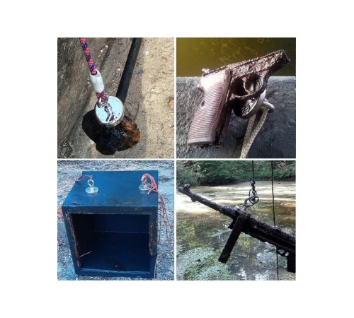 60 mm Çap, 100 kg Taşıma Gücü, Süper Güçlü Halkalı Büyük Neodyum Pot Mıknatıs, Deniz Kurtarma Mıknatısı