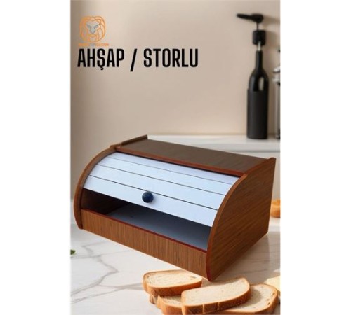 Ekmek Dolabı Storlu Ahşap BEYAZ Ekmek Dolabı Storlu Ahşap BEYAZ
