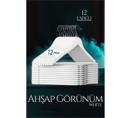Beyaz Ahşap Görünüm 12 li Askı Seti Schönbuch Design Beyaz Ahşap Görünüm 12 li Askı Seti Schönbuch Design