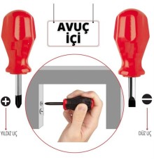 High-Torque Avuçiçi DÜZ-YILDIZ Uçlu Tornavida Seti