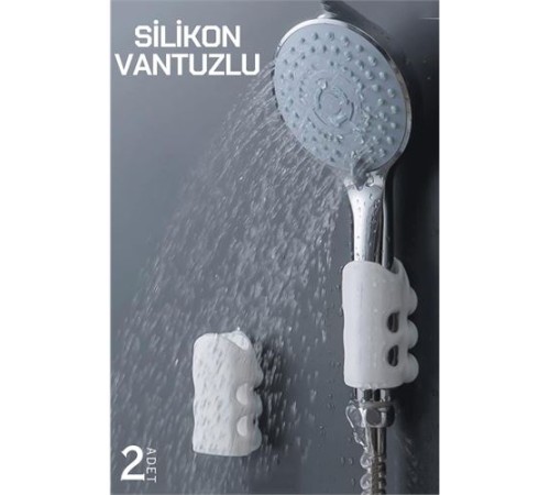 Duş Başlığı Tutucu Vantuzlu 2 ADET Duş Başlığı Tutucu Vantuzlu 2 ADET