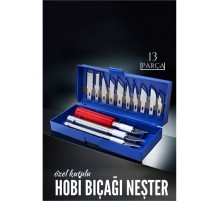 13 Parça Özel Kutulu Hobi Bıçağı Seti