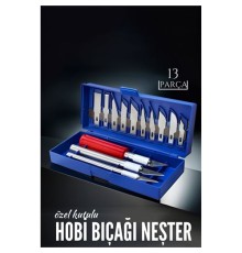 13 Parça Özel Kutulu Hobi Bıçağı Seti
