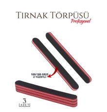Manikür Pedikür Tırnak Törpüsü 100/180 Grid Profesyonel 3 Adet