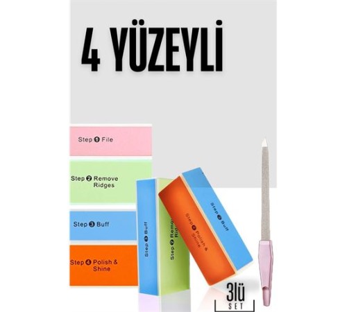 4 Yüzeyli Törpü ve Parlatma Blok Sünger 3 lü Set 4 Yüzeyli Törpü ve Parlatma Blok Sünger 3 lü Set