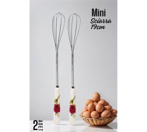 Sciarra Mini Çırpıcı Seramik Saplı 2 Adet Sciarra Mini Çırpıcı Seramik Saplı 2 Adet