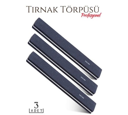 Manikür Pedikür Tırnak Törpüsü 100/180 Grid Profesyonel 3 Adet Manikür Pedikür Tırnak Törpüsü 100/180 Grid Profesyonel 3 Adet