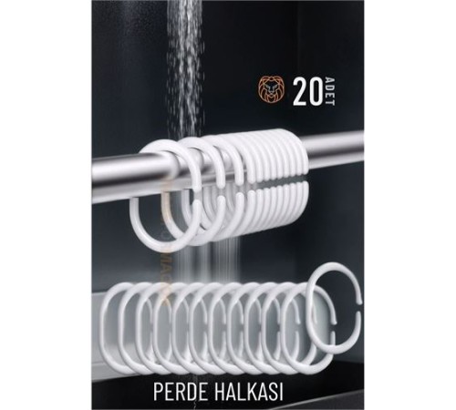 Banyo Perde Halkaları 20 ADET Banyo Perde Halkaları 20 ADET