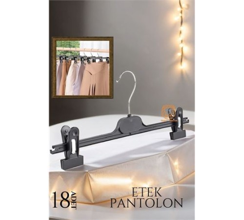 Etek Pantolon Eşarp Kıskaçlı Askı 18 li SET Etek Pantolon Eşarp Kıskaçlı Askı 18 li SET