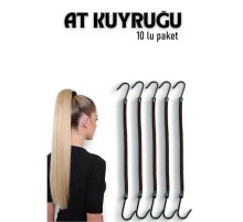 Kancalı At Kuyruğu Lastik Toka 10 ADET