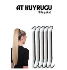 Kancalı At Kuyruğu Lastik Toka 10 ADET