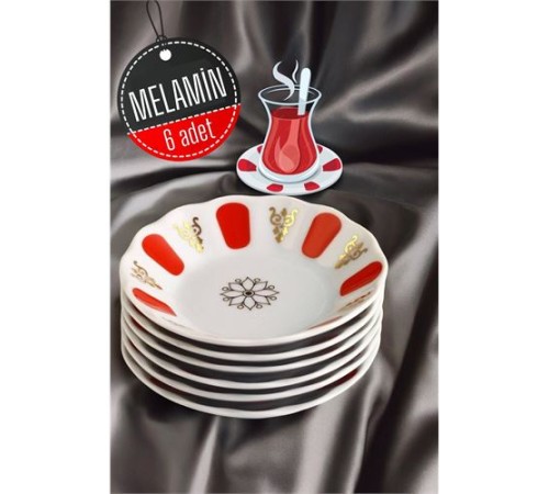 Melamin Çay Tabağı 6 Adet Melamin Çay Tabağı 6 Adet