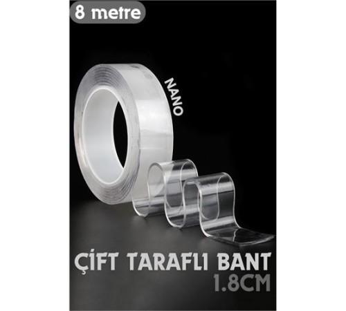 8 Metre Çift Taraflı Yapıştırıcı Bant Çivisiz Montaj 8 Metre Çift Taraflı Yapıştırıcı Bant Çivisiz Montaj