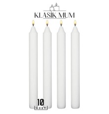 10 Adet Klasik Mum Seti