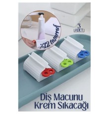 Diş Macunu Krem Sıkacağı 3 lü Set Tuppo Design