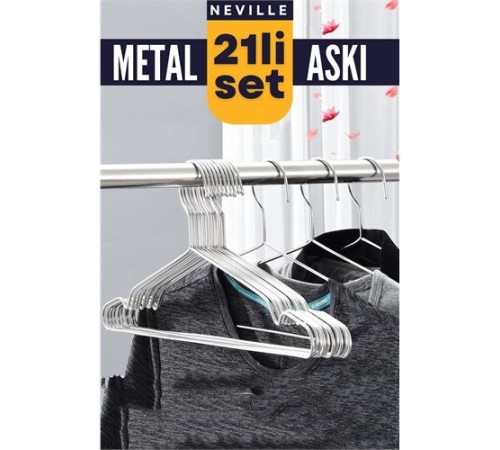 Neville 21 Adet Metal Askı Seti Neville 21 Adet Metal Askı Seti