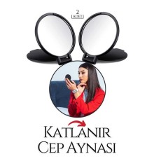 Katlanabilir Mini Çanta Aynası 2 li SET