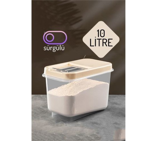 Insignia Erzak Bakliyat Saklama Kutusu 10 lt KREM Insignia Erzak Bakliyat Saklama Kutusu 10 lt KREM