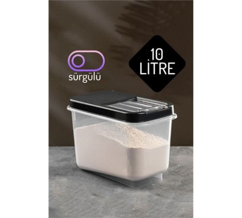 Insignia Erzak Bakliyat Saklama Kutusu 10 lt ANTRASİT Insignia Erzak Bakliyat Saklama Kutusu 10 lt ANTRASİT