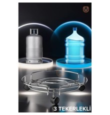 Tekerlekli Alüminyum Tüp ve Damacana Altlığı