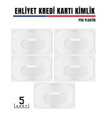 5 li Paket Ehliyet ve Kimlk Kart Koruyucu