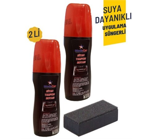 Suya Dayanıklı Siyah Tampon Boyası Uygulama Süngerli Suya Dayanıklı Siyah Tampon Boyası Uygulama Süngerli