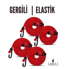 Gergili Bagaj Lastiği 2 Kancalı 4 lü PAKET